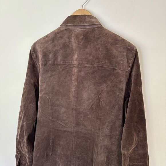 Cami International Women’s Espresso Choc Brown Genuine Suede Leather Shacket - Picture 4 of 11